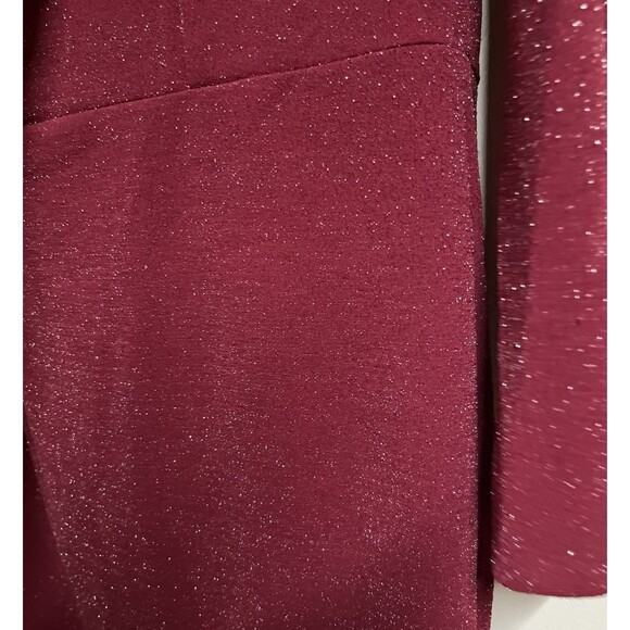 NEW Perfectly Priscilla Cold Shoulder Boutique Dress Size 3XL Red Sparkle - Picture 4 of 11